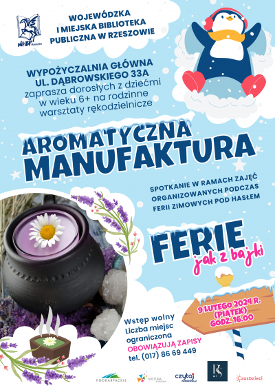 Grafika promująca rodzinne spotkanie I Aromatyczna manufaktura